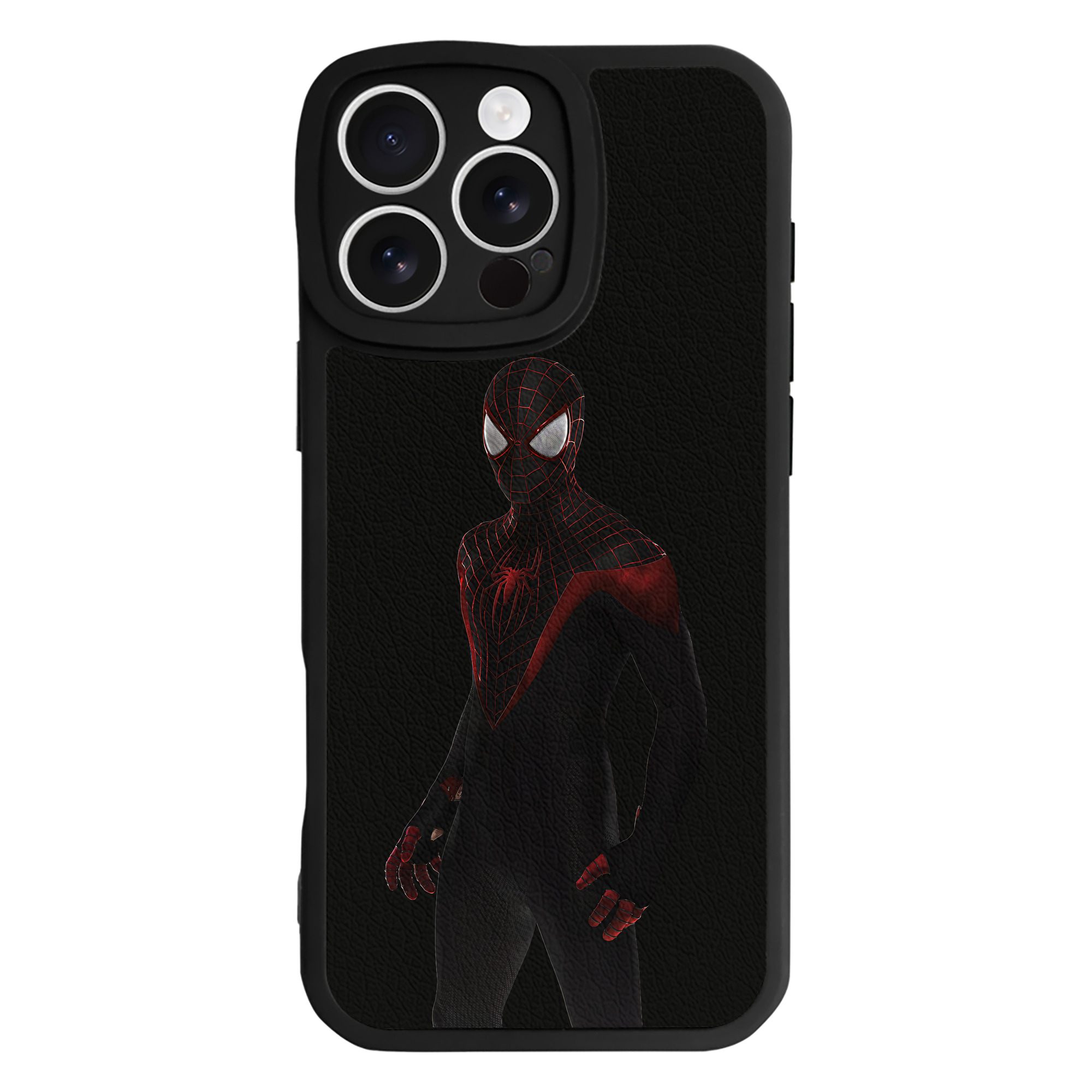 （画像用） Spider Man スパイダーマン 【iPhone 16シリーズ対応】シリコンスマホケース（レザー調） 材質：シリコン